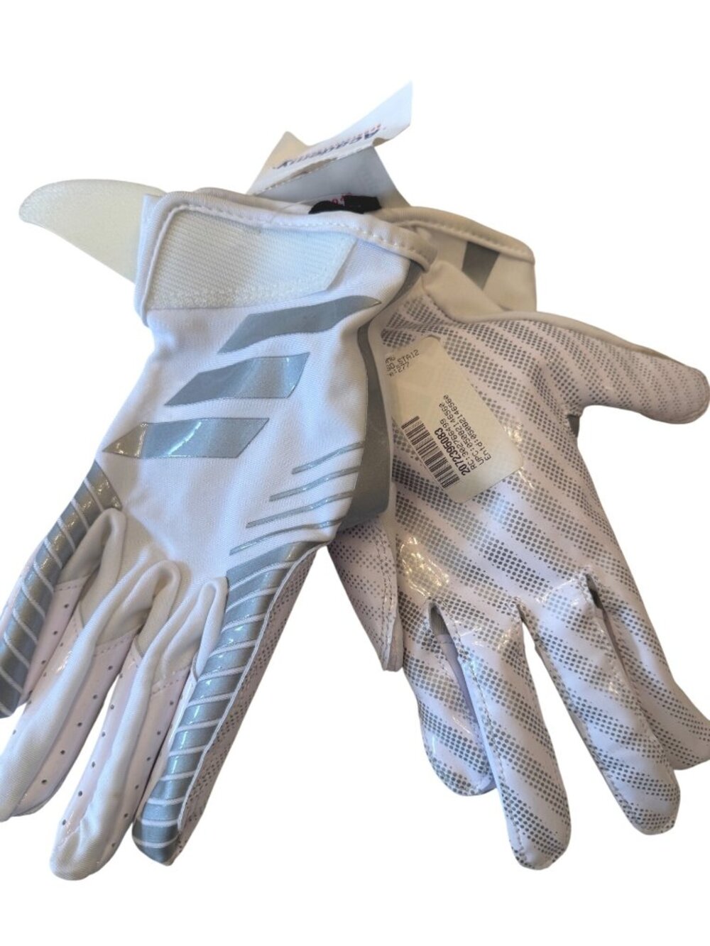 Adidas FQ5 Football Gloves Size Medium White Gloves EUC